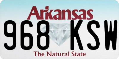 AR license plate 968KSW