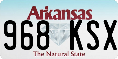 AR license plate 968KSX
