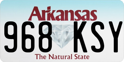 AR license plate 968KSY
