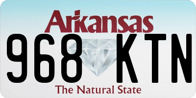 AR license plate 968KTN