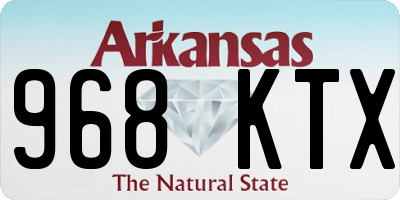AR license plate 968KTX