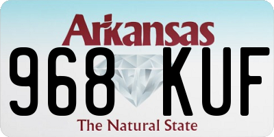 AR license plate 968KUF