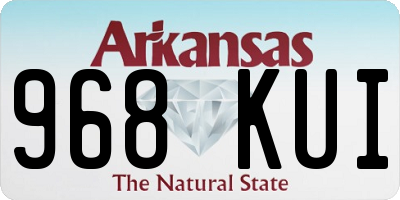 AR license plate 968KUI