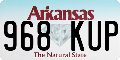 AR license plate 968KUP