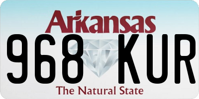 AR license plate 968KUR
