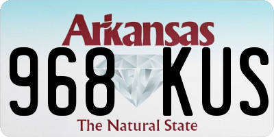 AR license plate 968KUS