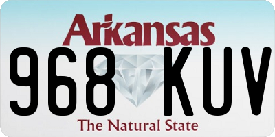 AR license plate 968KUV
