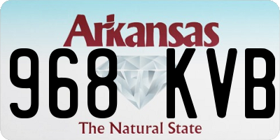 AR license plate 968KVB