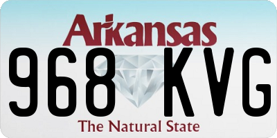 AR license plate 968KVG