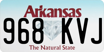 AR license plate 968KVJ