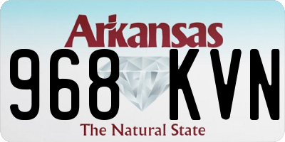 AR license plate 968KVN