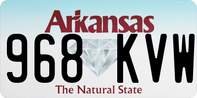 AR license plate 968KVW