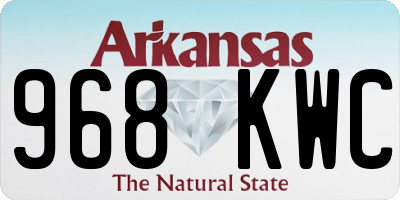 AR license plate 968KWC