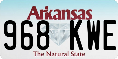 AR license plate 968KWE