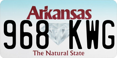 AR license plate 968KWG