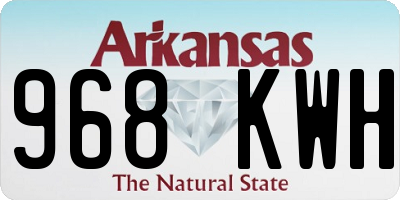 AR license plate 968KWH