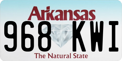 AR license plate 968KWI