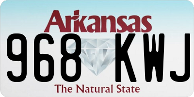 AR license plate 968KWJ