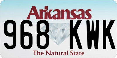 AR license plate 968KWK
