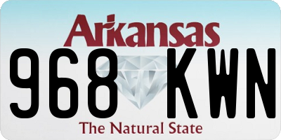 AR license plate 968KWN