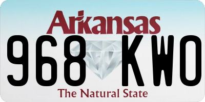 AR license plate 968KWO