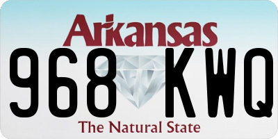 AR license plate 968KWQ