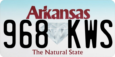 AR license plate 968KWS