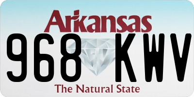 AR license plate 968KWV