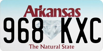 AR license plate 968KXC
