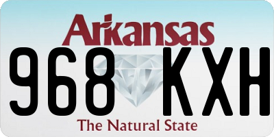 AR license plate 968KXH
