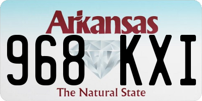 AR license plate 968KXI