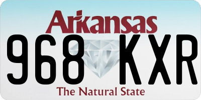 AR license plate 968KXR
