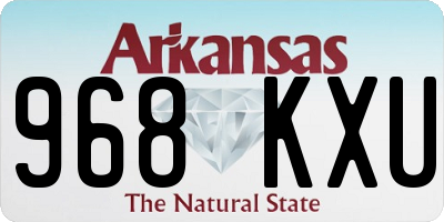 AR license plate 968KXU
