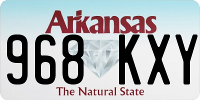 AR license plate 968KXY