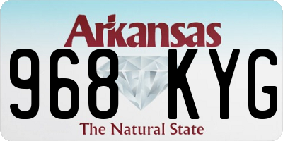 AR license plate 968KYG