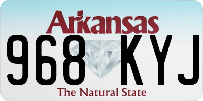 AR license plate 968KYJ