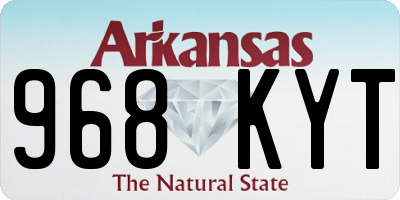 AR license plate 968KYT