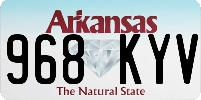 AR license plate 968KYV
