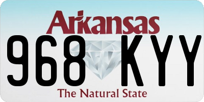 AR license plate 968KYY