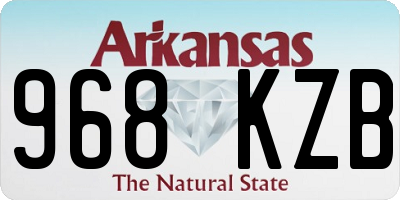 AR license plate 968KZB