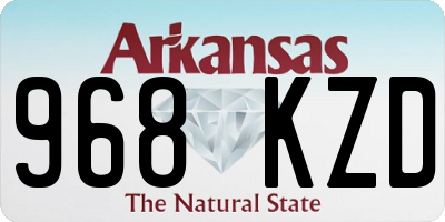 AR license plate 968KZD