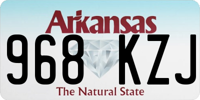 AR license plate 968KZJ