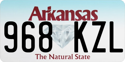 AR license plate 968KZL