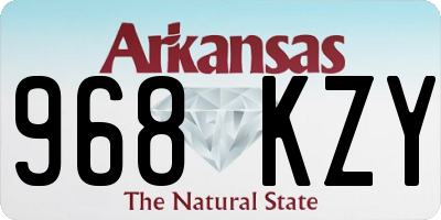AR license plate 968KZY