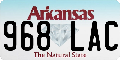 AR license plate 968LAC