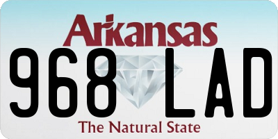 AR license plate 968LAD