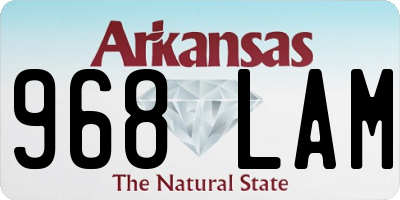 AR license plate 968LAM