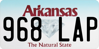 AR license plate 968LAP
