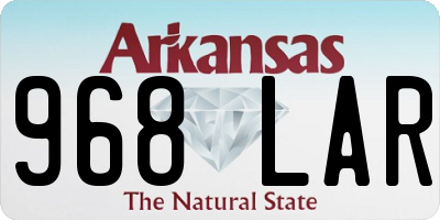 AR license plate 968LAR