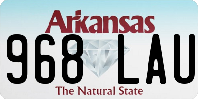 AR license plate 968LAU
